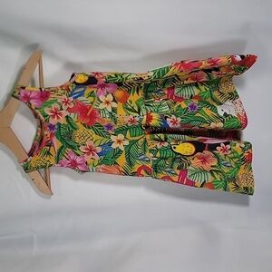 H&M x EMMA JAYNE Tropical Paradise 100% Cotton Sleeveless Dress
